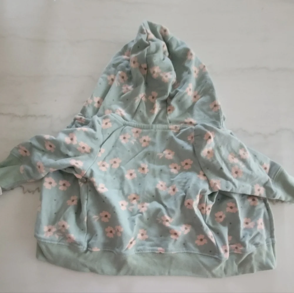 Nwot Carters Pale Blue Pink Floral Hoodie Sweatpants Lounge Set Size 0/6 Months